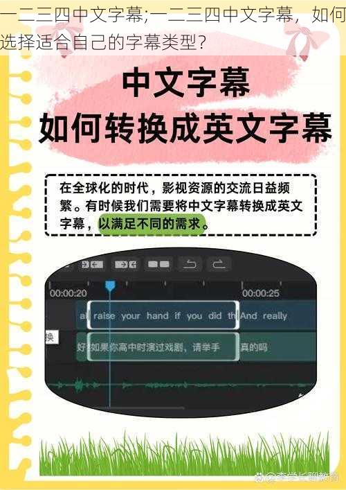 一二三四中文字幕;一二三四中文字幕，如何选择适合自己的字幕类型？