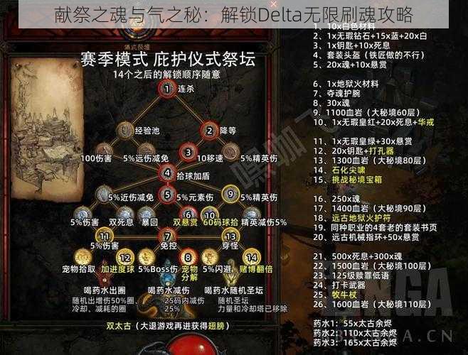 献祭之魂与气之秘：解锁Delta无限刷魂攻略