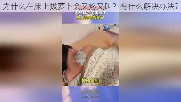 为什么在床上拔萝卜会又疼又叫？有什么解决办法？