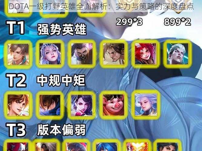 DOTA一级打野英雄全面解析：实力与策略的深度盘点