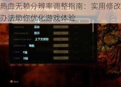 热血无赖分辨率调整指南：实用修改办法助你优化游戏体验