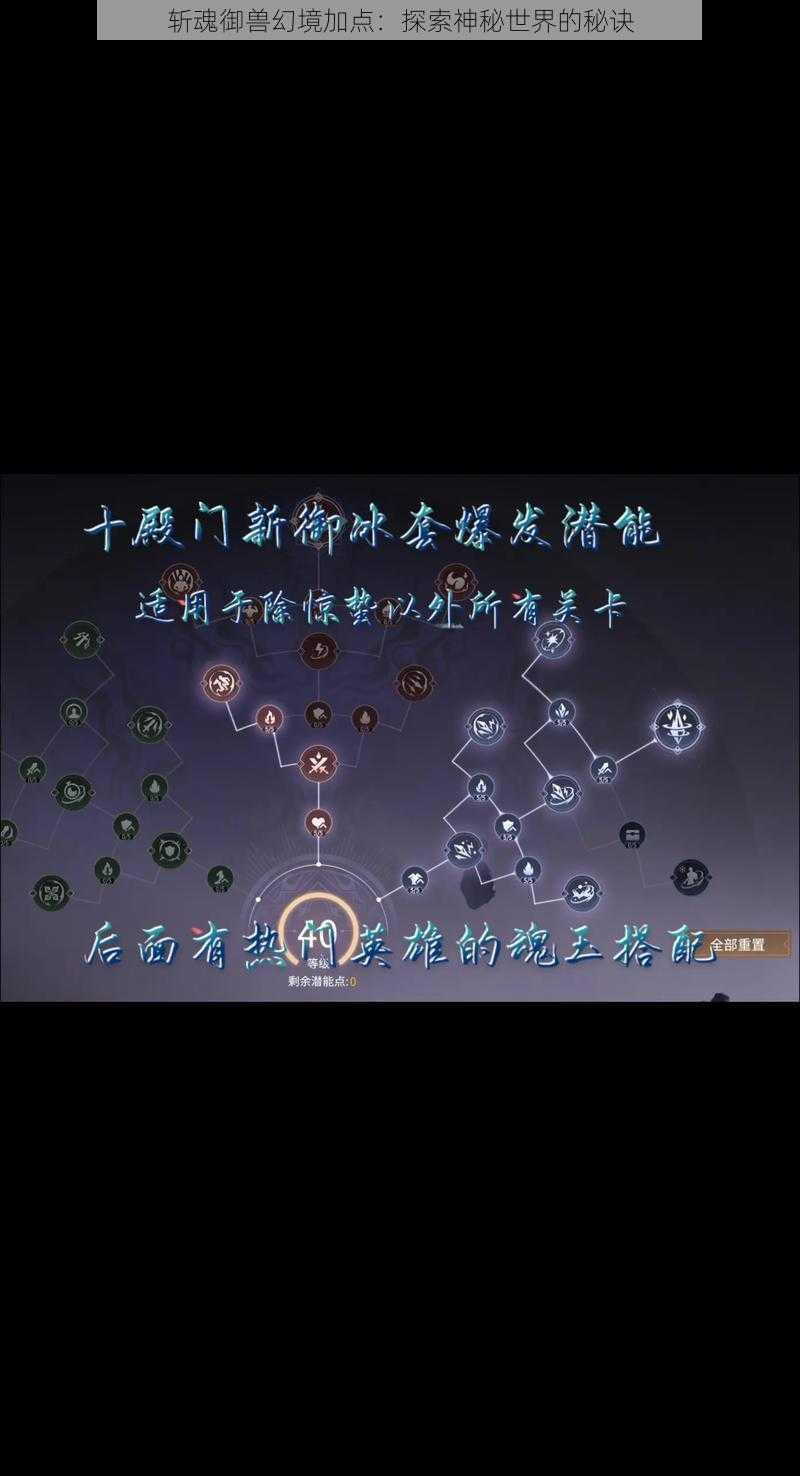 斩魂御兽幻境加点：探索神秘世界的秘诀