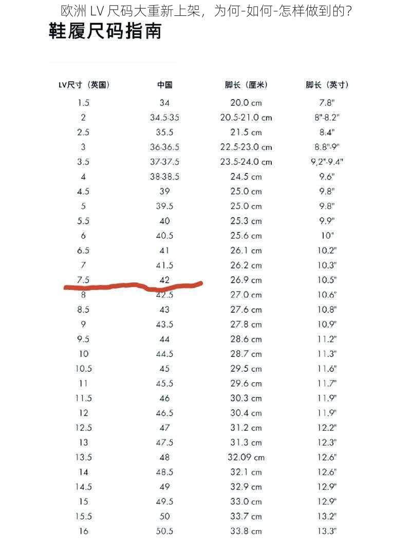 欧洲 LV 尺码大重新上架，为何-如何-怎样做到的？