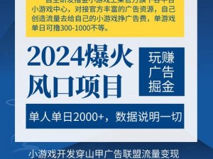 推广正规、高收益的网赚广告联盟项目