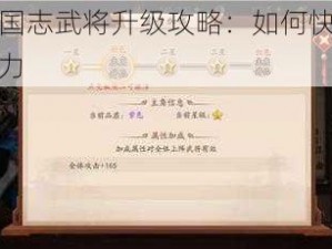 少年三国志武将升级攻略：如何快速提升武将实力