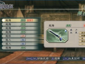 《真三国无双 5 武器特效大揭秘：属性效果全解析》