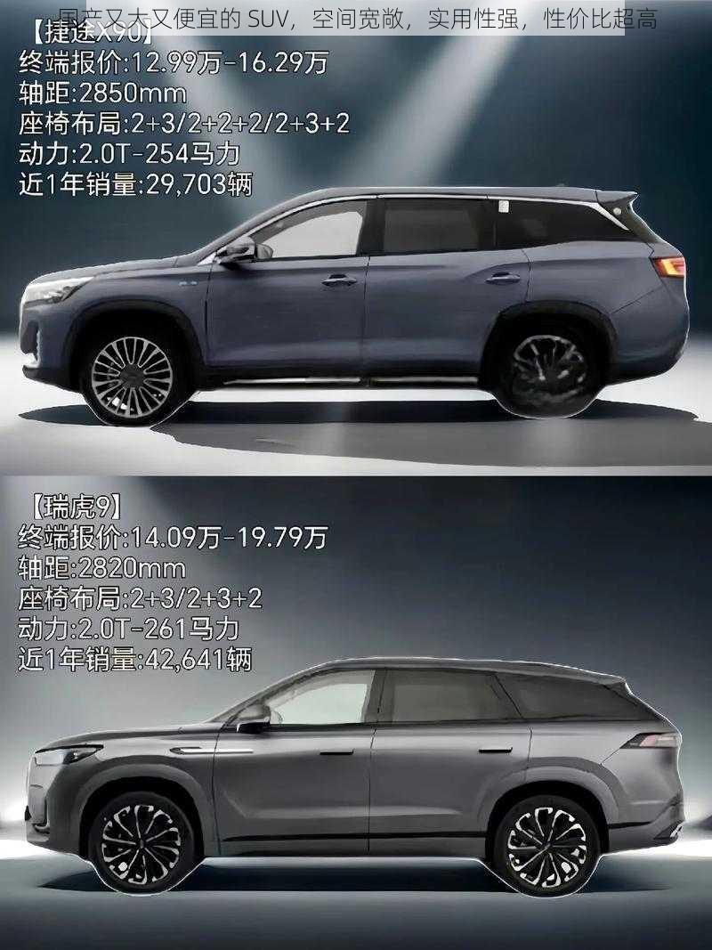 国产又大又便宜的 SUV，空间宽敞，实用性强，性价比超高