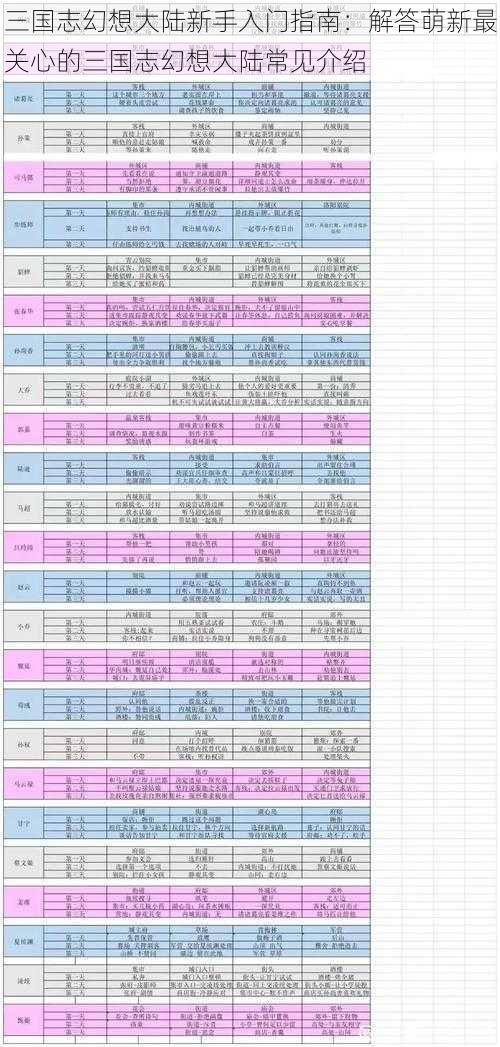 三国志幻想大陆新手入门指南：解答萌新最关心的三国志幻想大陆常见介绍