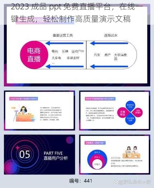 2023 成品 ppt 免费直播平台，在线一键生成，轻松制作高质量演示文稿