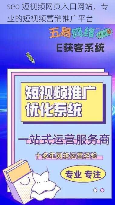 seo 短视频网页入口网站，专业的短视频营销推广平台