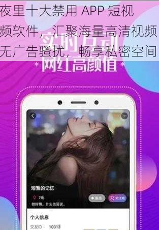 夜里十大禁用 APP 短视频软件，汇聚海量高清视频，无广告骚扰，畅享私密空间