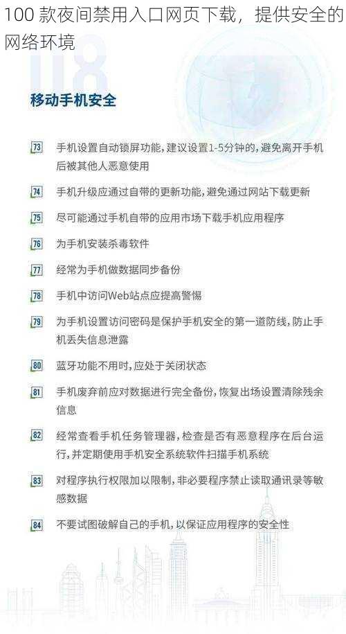 100 款夜间禁用入口网页下载，提供安全的网络环境