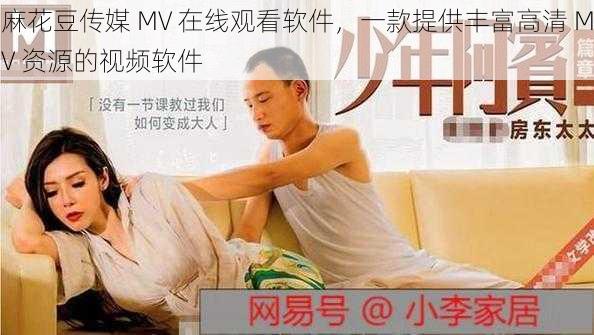 麻花豆传媒 MV 在线观看软件，一款提供丰富高清 MV 资源的视频软件