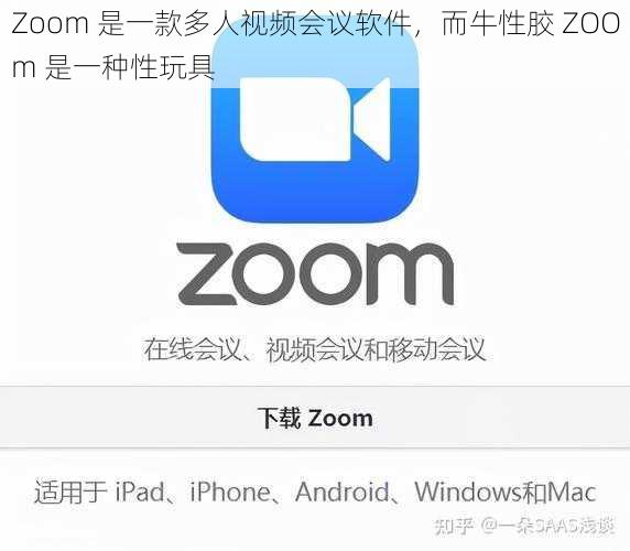 Zoom 是一款多人视频会议软件，而牛性胶 ZOOm 是一种性玩具