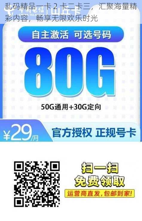 乱码精品一卡 2 卡二卡三，汇聚海量精彩内容，畅享无限欢乐时光