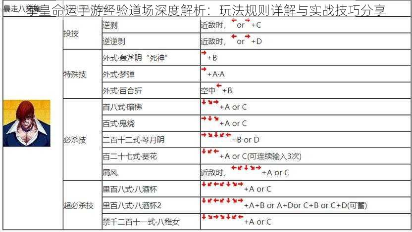 拳皇命运手游经验道场深度解析：玩法规则详解与实战技巧分享