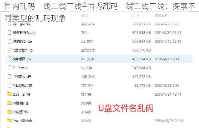 国内乱码一线二线三线—国内乱码一线二线三线：探索不同类型的乱码现象