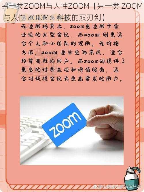 另一类ZOOM与人性ZOOM【另一类 ZOOM 与人性 ZOOM：科技的双刃剑】