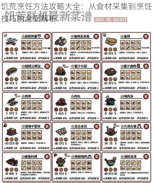 饥荒烹饪方法攻略大全：从食材采集到烹饪技巧的全面解析