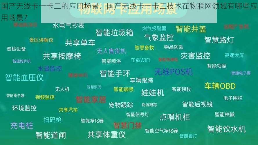 国产无线卡一卡二的应用场景、国产无线卡一卡二技术在物联网领域有哪些应用场景？