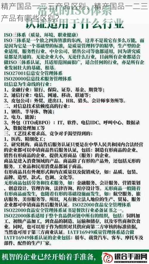 精产国品一二三产品区别、精产国品一二三产品有哪些区别？