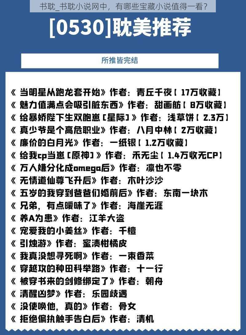 书耽_书耽小说网中，有哪些宝藏小说值得一看？