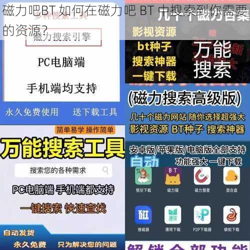 磁力吧BT 如何在磁力吧 BT 中搜索到你需要的资源？