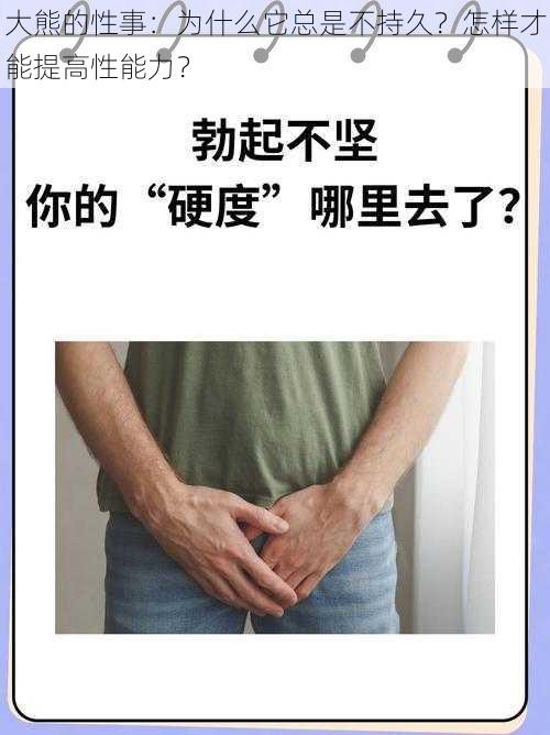 大熊的性事：为什么它总是不持久？怎样才能提高性能力？