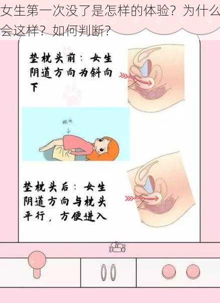 女生第一次没了是怎样的体验？为什么会这样？如何判断？