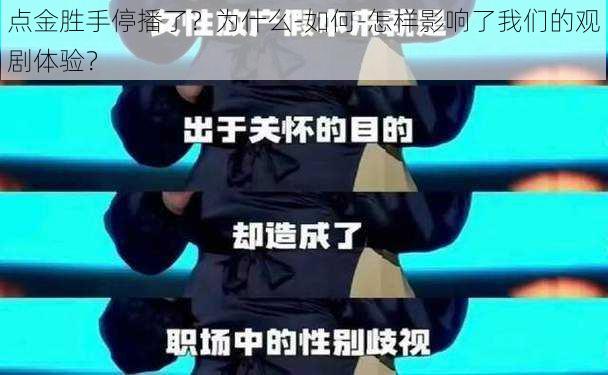 点金胜手停播了？为什么-如何-怎样影响了我们的观剧体验？