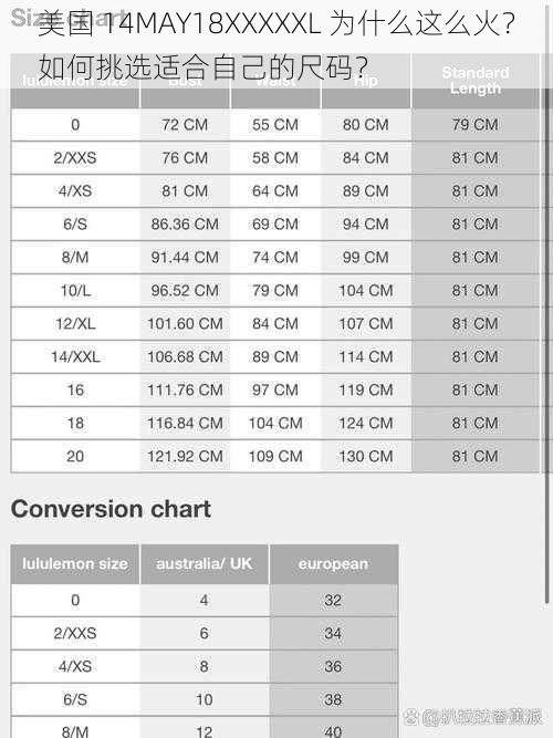 美国 14MAY18XXXXXL 为什么这么火？如何挑选适合自己的尺码？