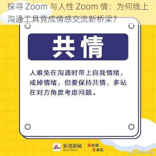 探寻 Zoom 与人性 Zoom 情：为何线上沟通工具竟成情感交流新桥梁？