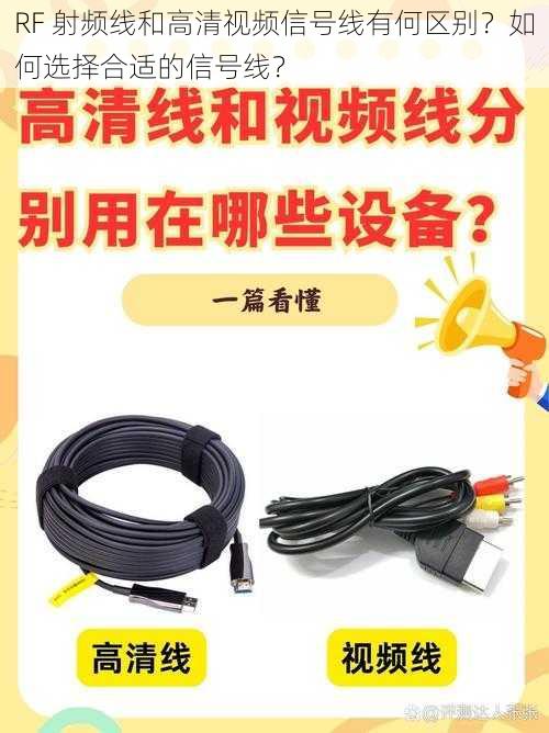 RF 射频线和高清视频信号线有何区别？如何选择合适的信号线？