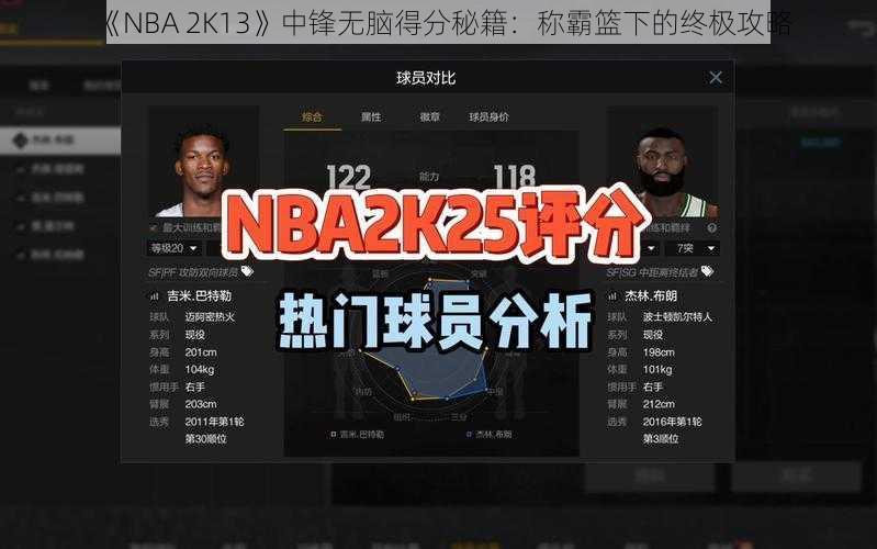 《NBA 2K13》中锋无脑得分秘籍：称霸篮下的终极攻略