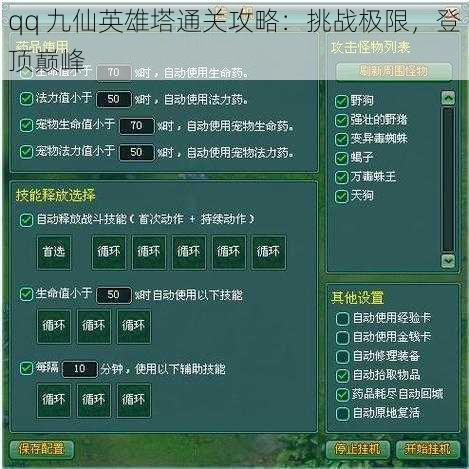 qq 九仙英雄塔通关攻略：挑战极限，登顶巅峰