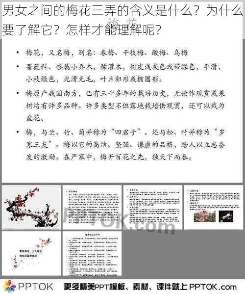 男女之间的梅花三弄的含义是什么？为什么要了解它？怎样才能理解呢？