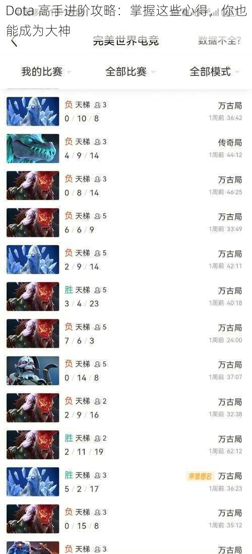 Dota 高手进阶攻略：掌握这些心得，你也能成为大神