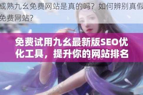 成熟九幺免费网站是真的吗？如何辨别真假免费网站？