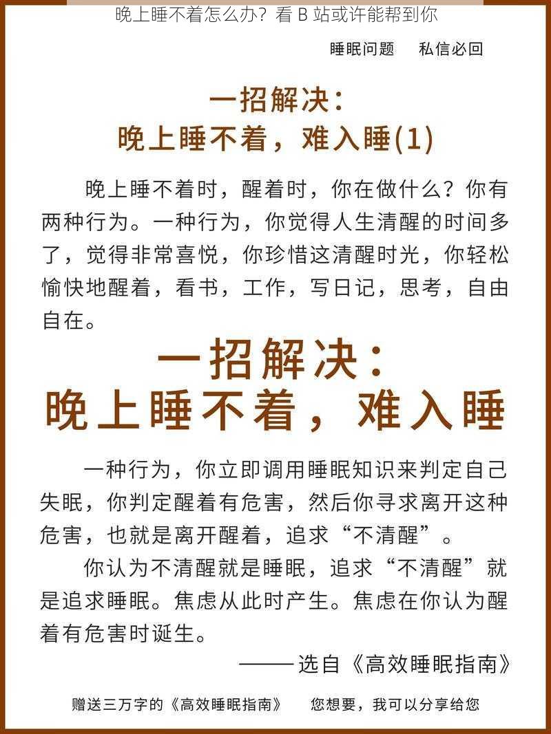 晚上睡不着怎么办？看 B 站或许能帮到你