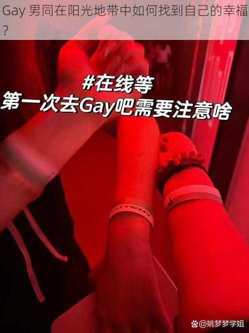 Gay 男同在阳光地带中如何找到自己的幸福？