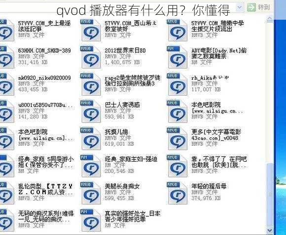 qvod 播放器有什么用？你懂得