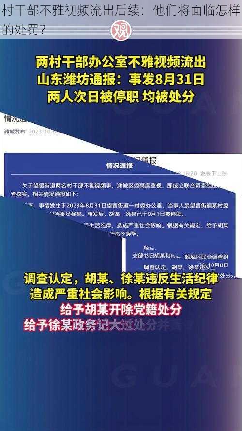 村干部不雅视频流出后续：他们将面临怎样的处罚？