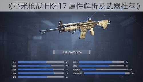 《小米枪战 HK417 属性解析及武器推荐》