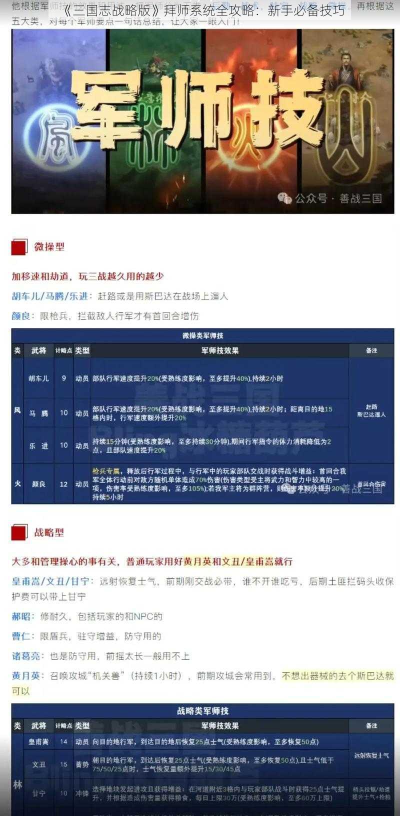 《三国志战略版》拜师系统全攻略：新手必备技巧