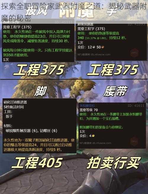 探索全职冒险家武器附魔之道：揭秘武器附魔的秘密